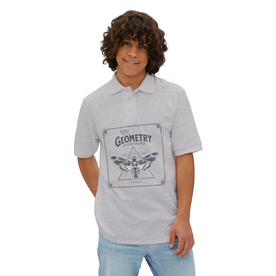 Sacred Geometry Piqué Polo – Premium Cotton Comfort