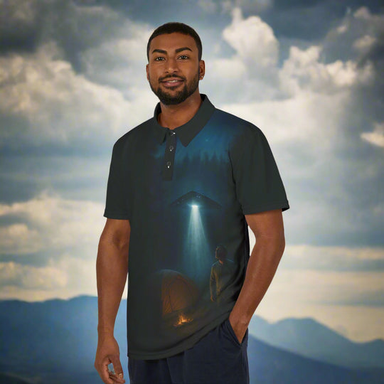 "New Believer" Polo – UFO Sighting All-Over Print