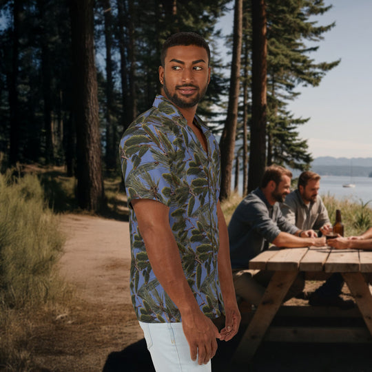 OP Aloha Relaxed Hawaiian Shirt – Blue Sky Through Pines