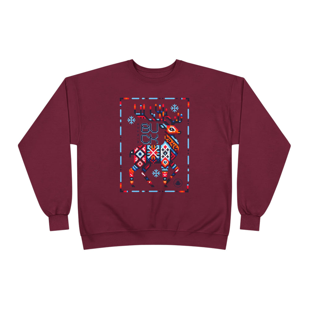 Winter Buck EcoSmart Crewneck – Mythic Fair Isle Elk