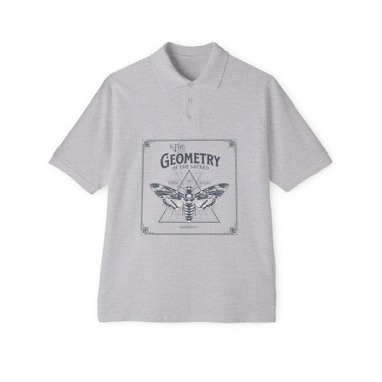 Sacred Geometry Piqué Polo – Premium Cotton Comfort