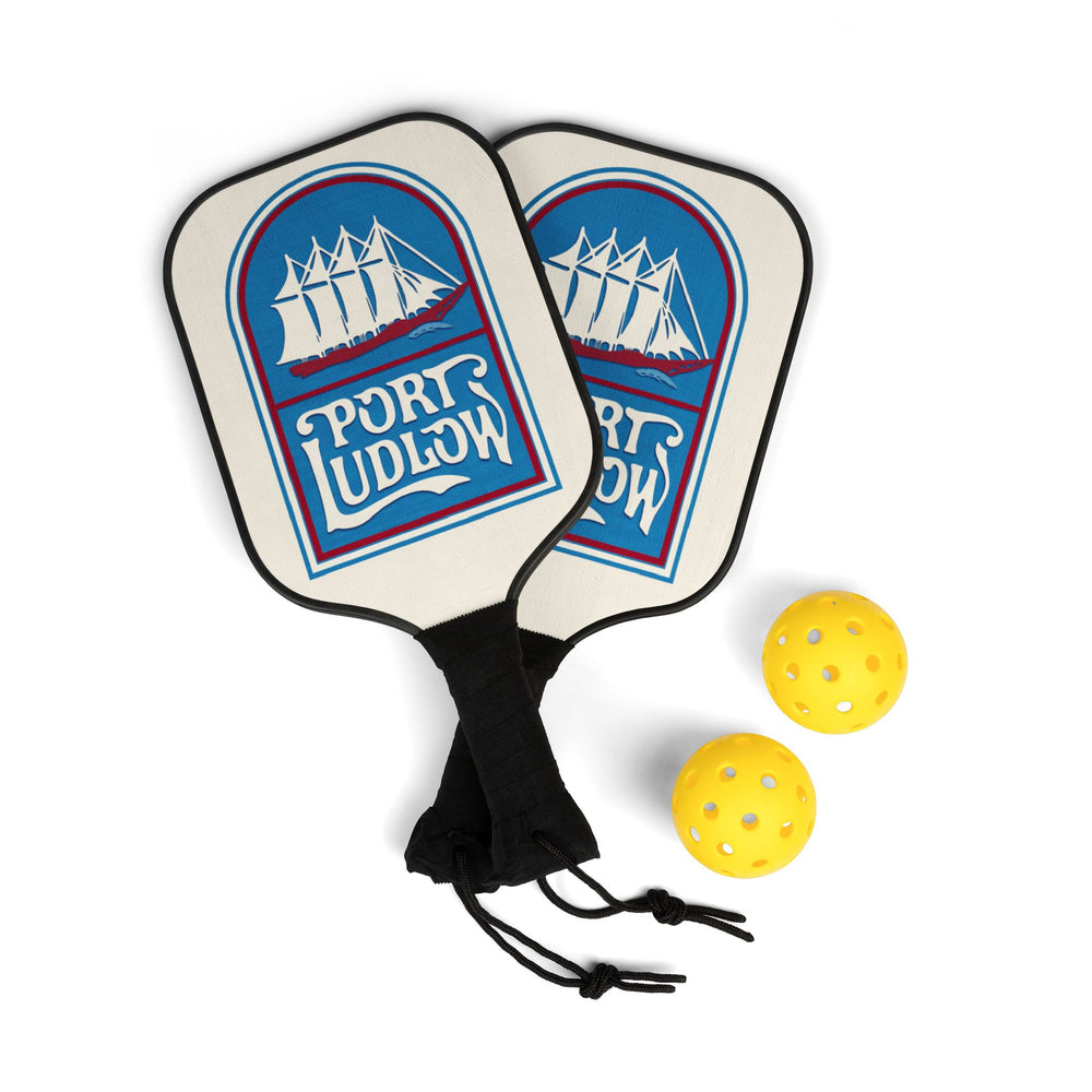 Port Ludlow Pickleball Kit – Celebrating Community Set (100% Wood Paddles)