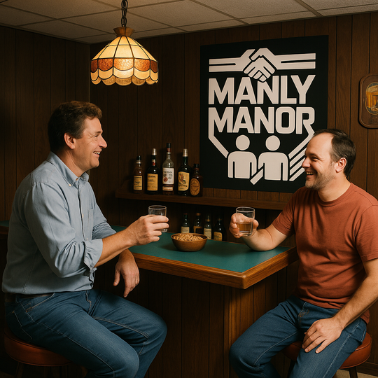 Manly Manor Metal Sign – Forged for the Modern Woodsman
