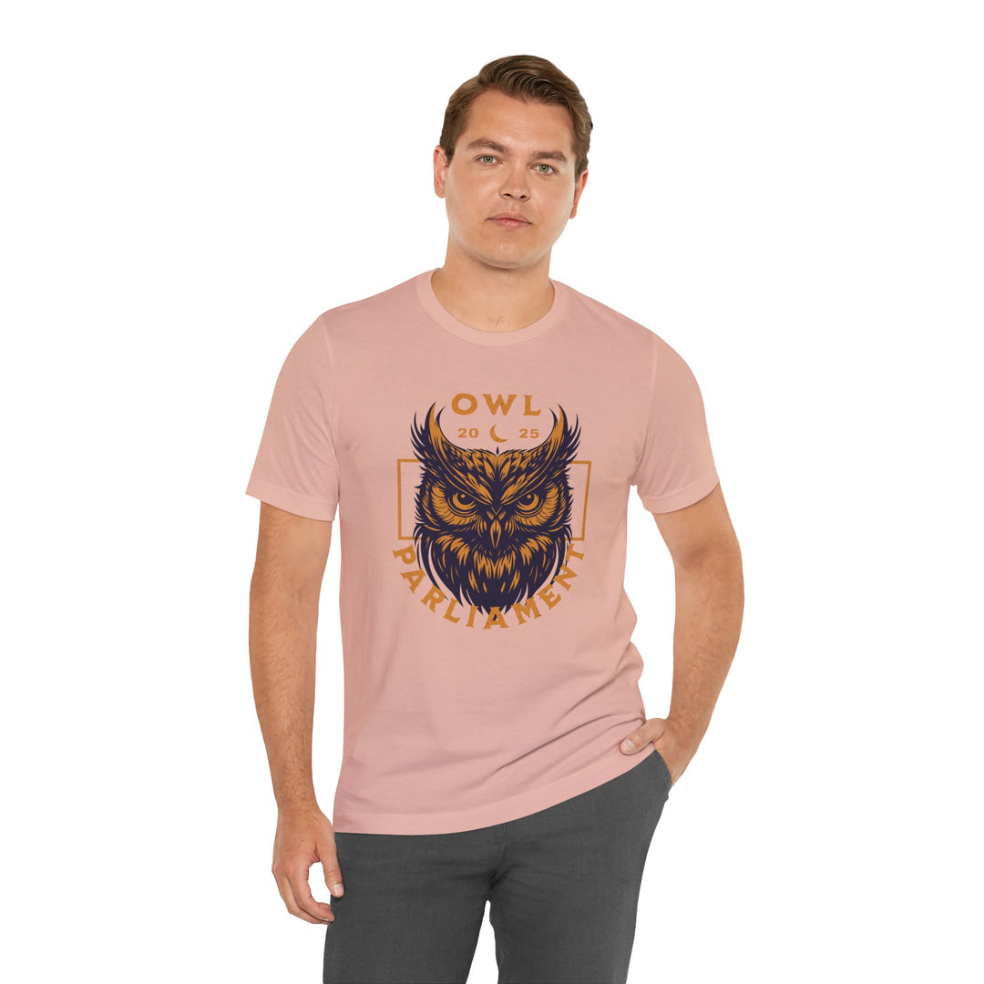 Owl Parliament Tee – Feathered Wisdom Jersey