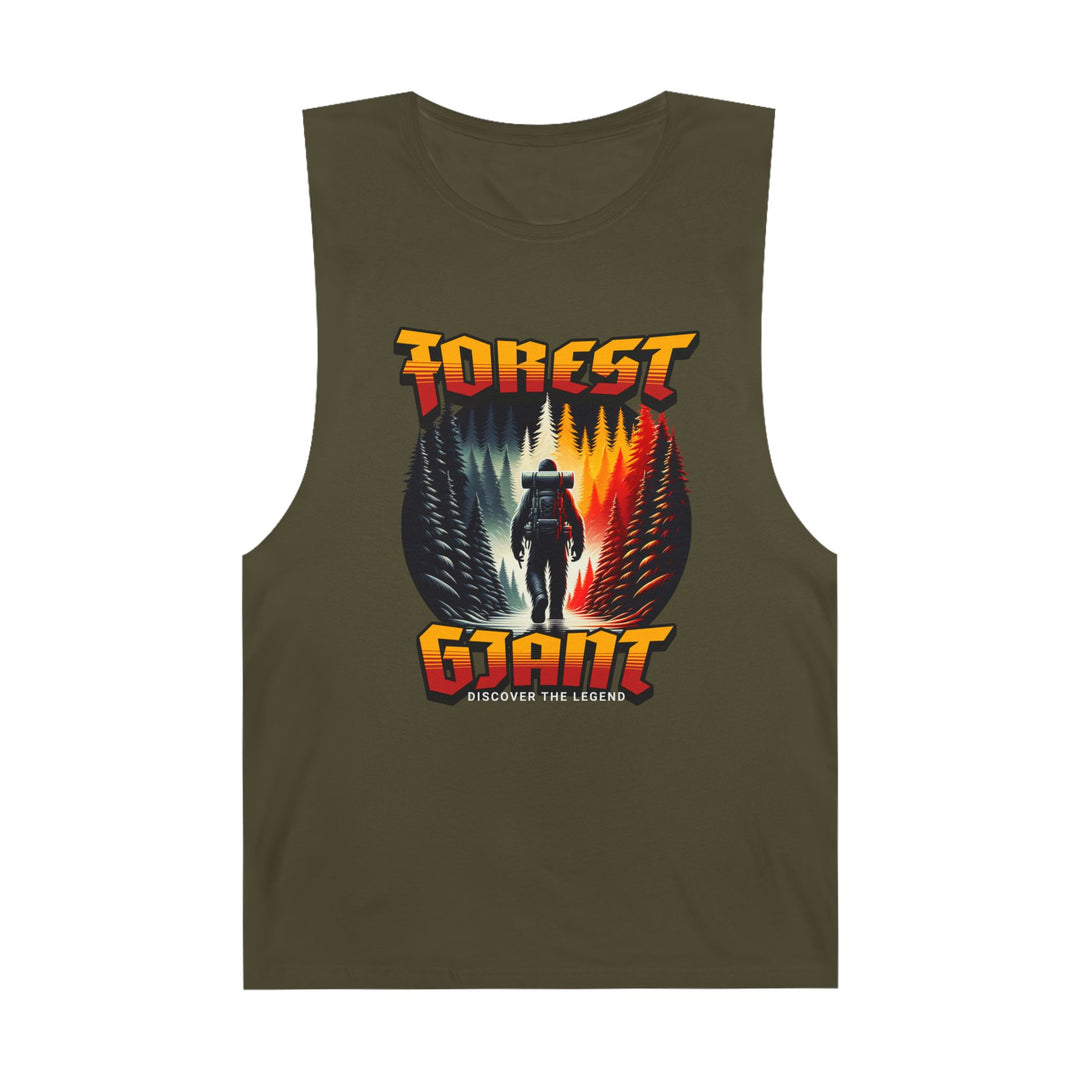 Forest Giant Retro Synthwave Tank – Bigfoot Adventure Tee (100% Cotton)