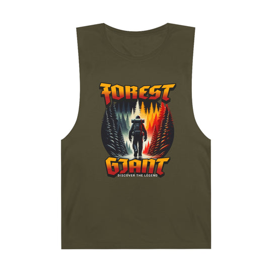 Forest Giant Retro Synthwave Tank – Bigfoot Adventure Tee (100% Cotton)