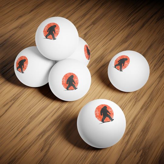 Bigfoot Bouncers Ping Pong Balls – Vibrant Design (6-Pack)