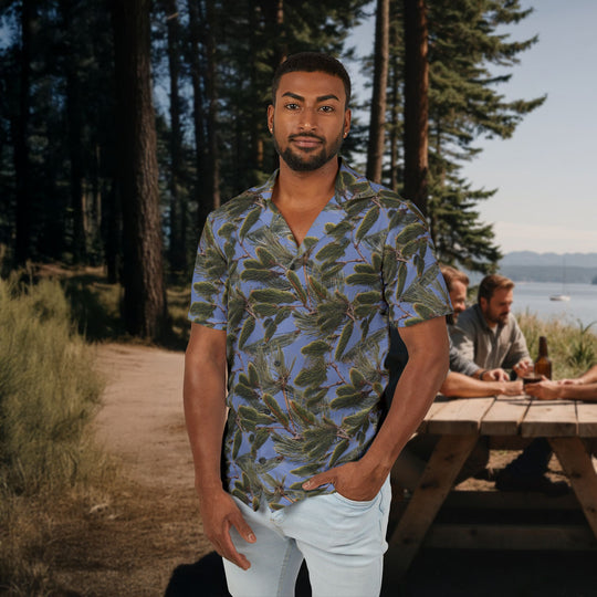 OP Aloha Relaxed Hawaiian Shirt – Blue Sky Through Pines