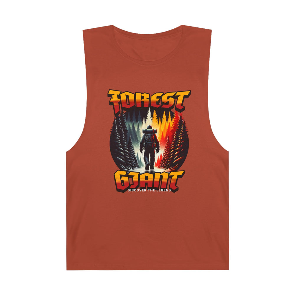 Forest Giant Retro Synthwave Tank – Bigfoot Adventure Tee (100% Cotton)