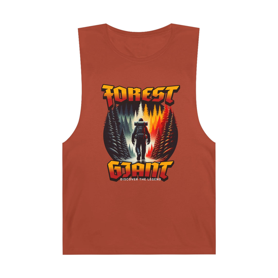 Forest Giant Retro Synthwave Tank – Bigfoot Adventure Tee (100% Cotton)