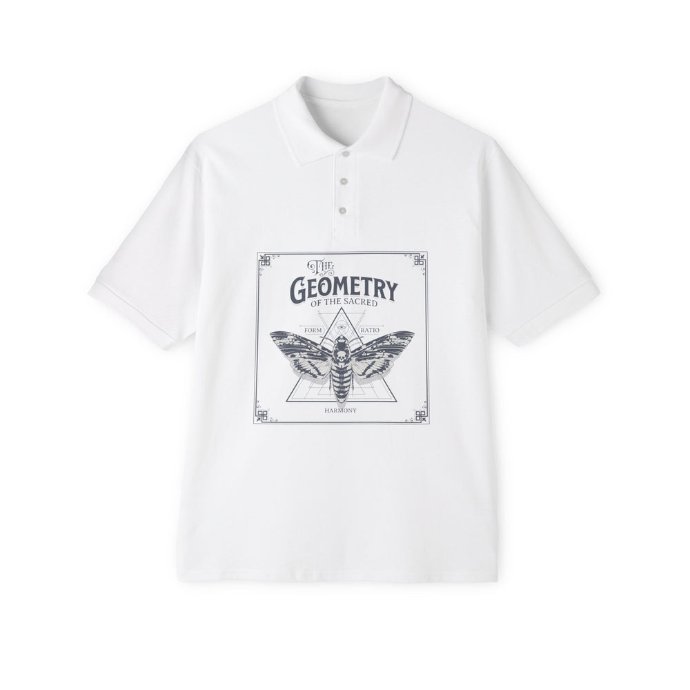 Sacred Geometry Piqué Polo – Premium Cotton Comfort