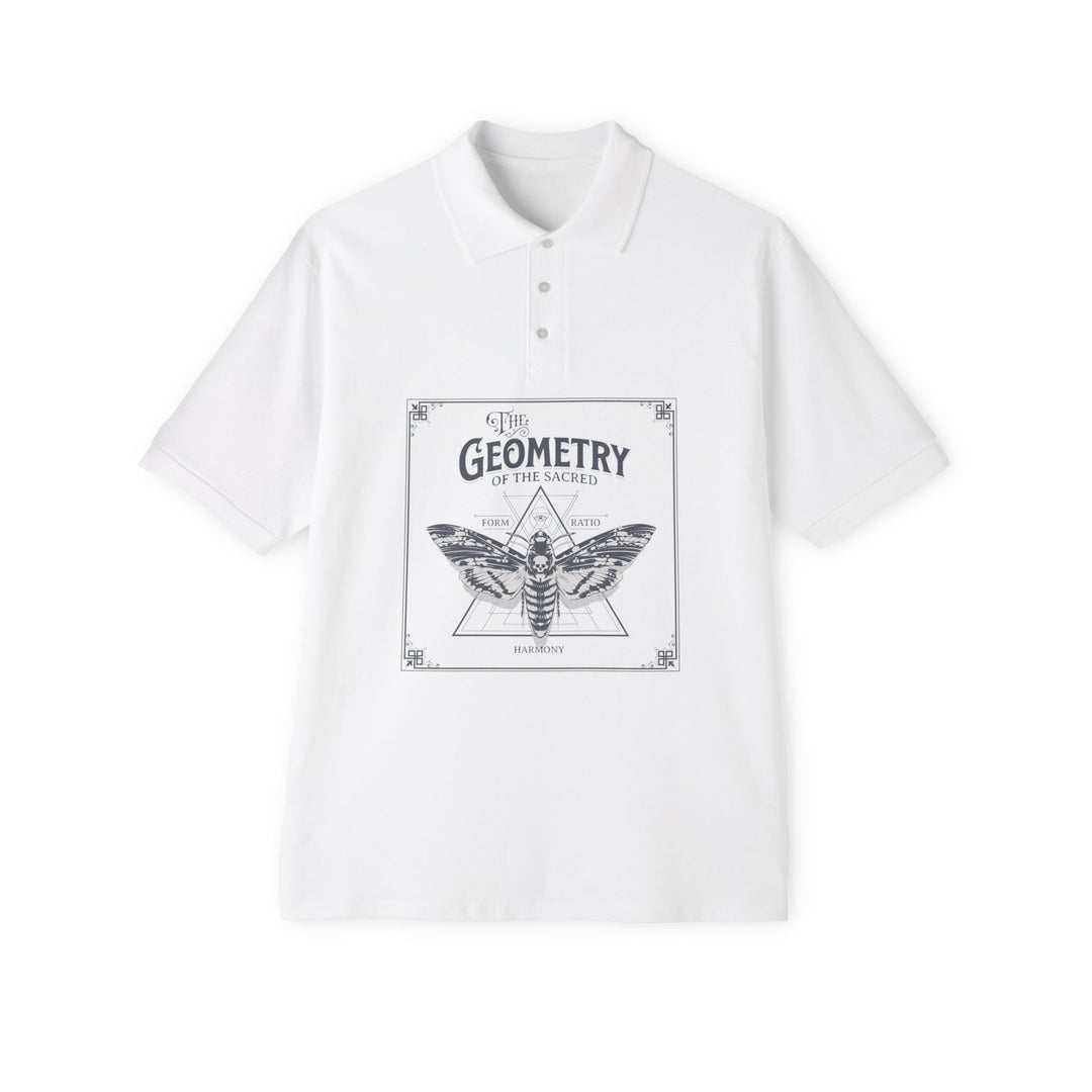 Sacred Geometry Piqué Polo – Premium Cotton Comfort