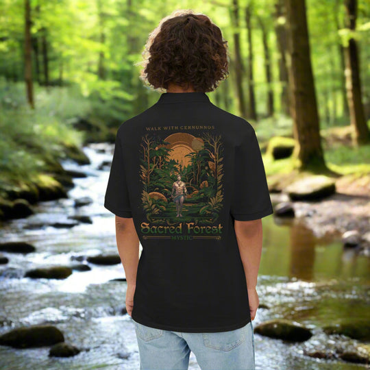 Cernunnos Sacred Forest Piqué Polo – Classic Cotton
