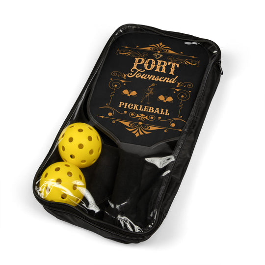 Port Townsend Pickleball Kit – Victorian-Inspired Set (100% Wood Paddles)