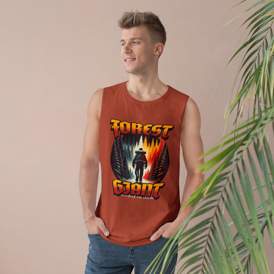 Forest Giant Retro Synthwave Tank – Bigfoot Adventure Tee (100% Cotton)