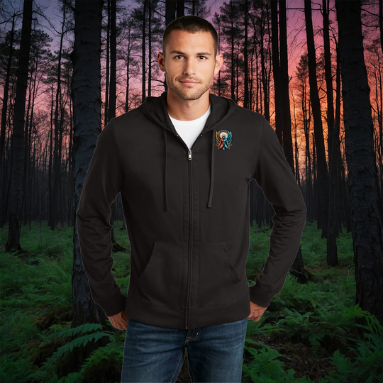 Winged Wolf Shapeshifter Hoodie – Mythic Flight Zip-Up
