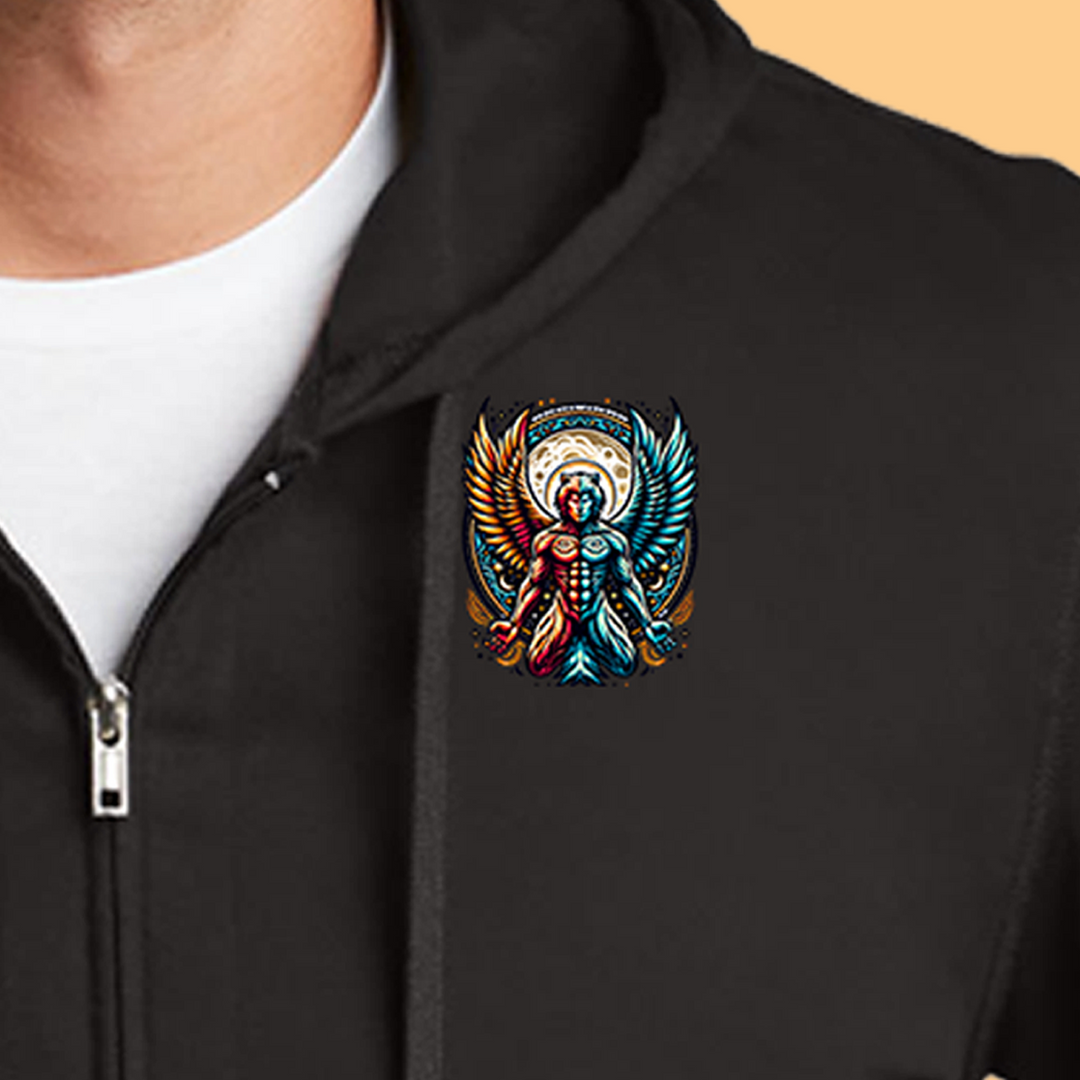 Winged Wolf Shapeshifter Hoodie – Mythic Flight Zip-Up