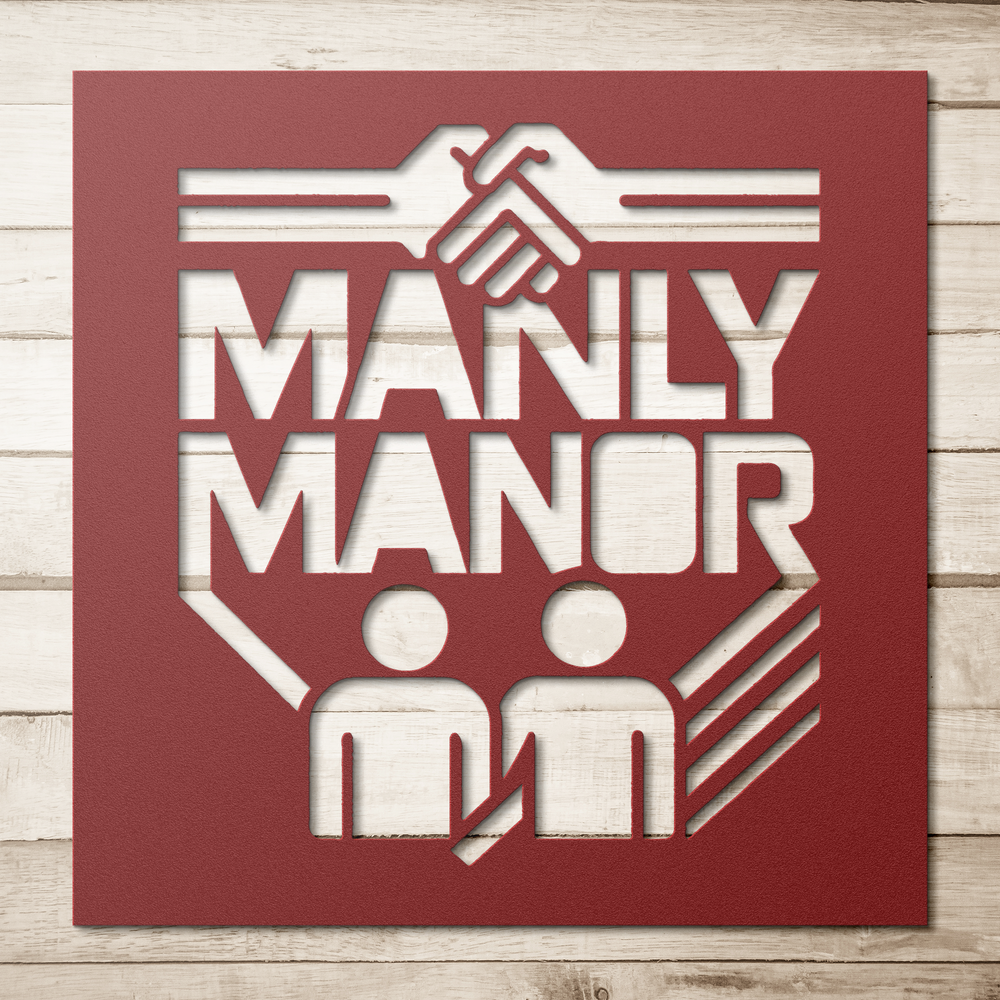 Manly_Manor_Metal_Sign_Red_Simple_Wood_BKGD_Mockup.png