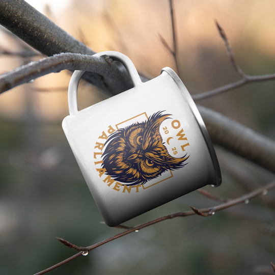 Owl_Parliament_Mug_CampingMugLifestyleHanginBranch_Mockup.png