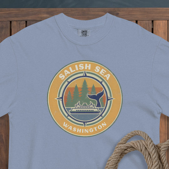 The Salish Sea Compass Garment-Dyed Tee