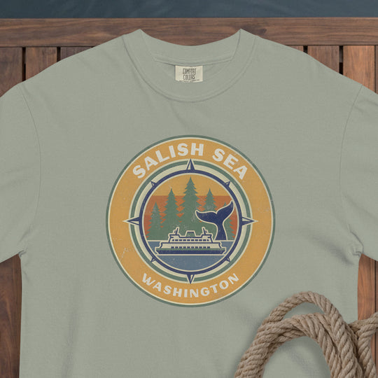 The Salish Sea Compass Garment-Dyed Tee