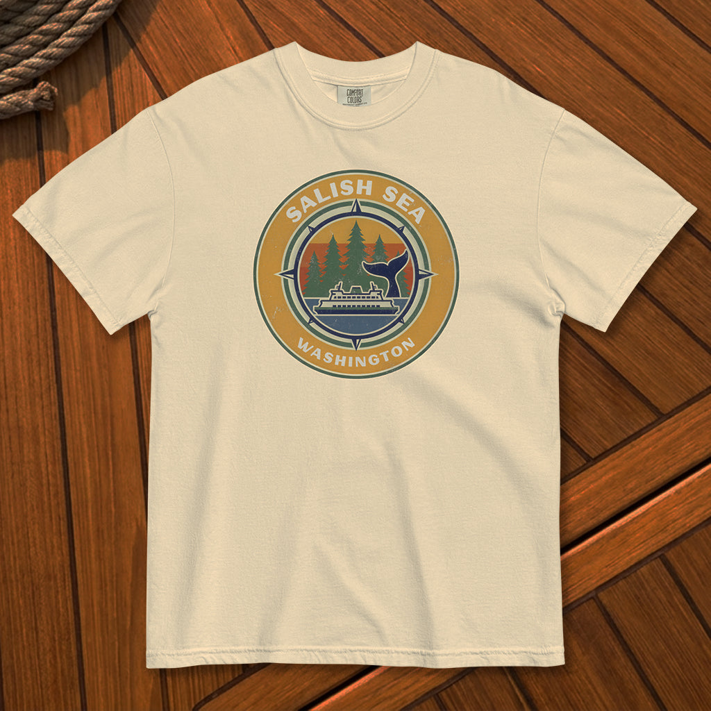 The Salish Sea Compass Garment-Dyed Tee