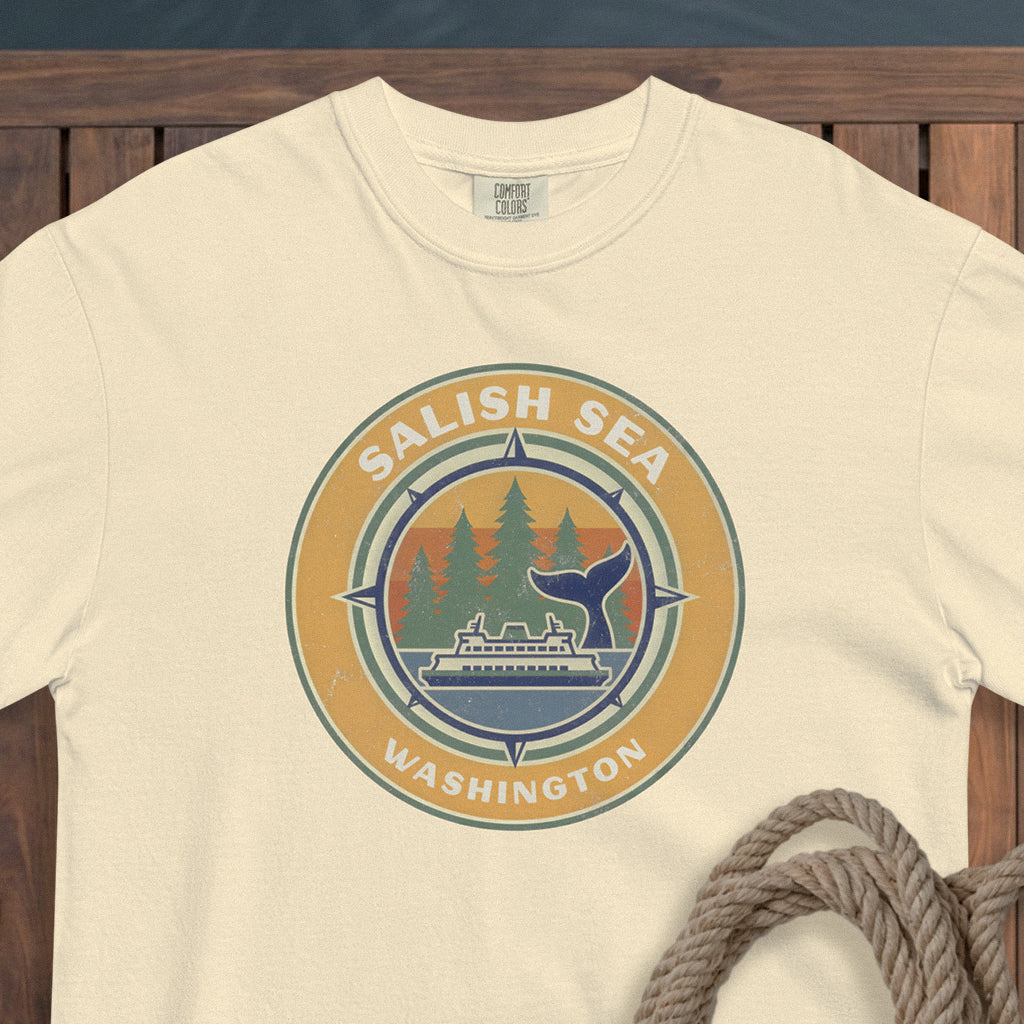 The Salish Sea Compass Garment-Dyed Tee