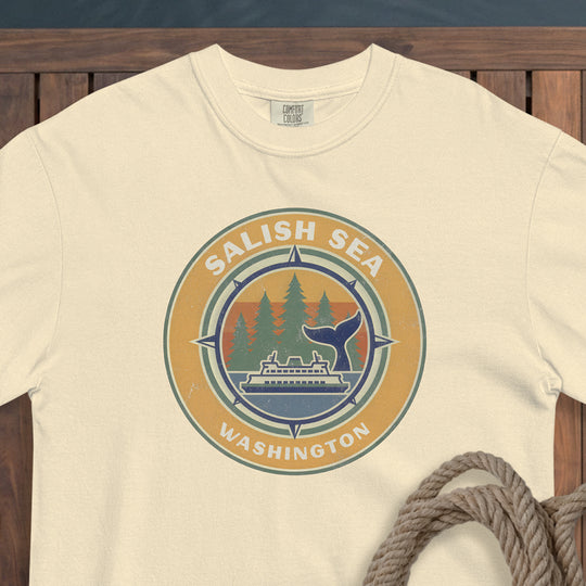 The Salish Sea Compass Garment-Dyed Tee