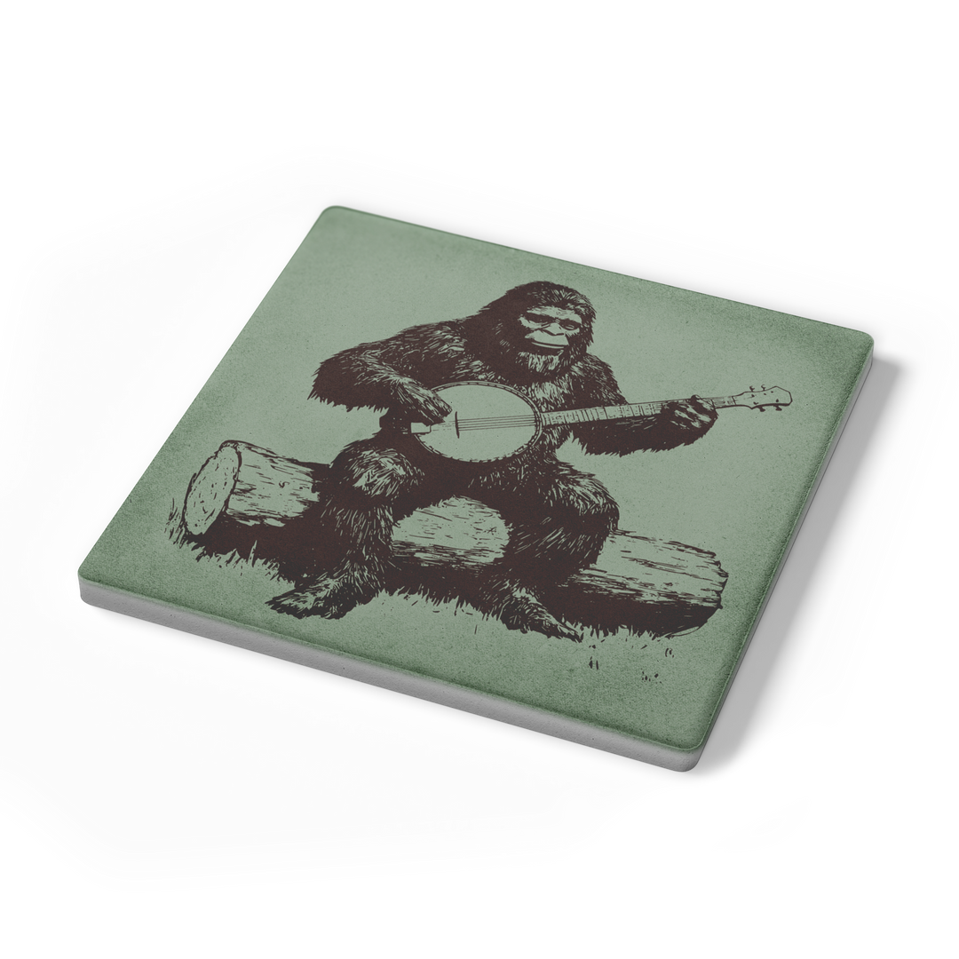 Sasquatch_Banjo_Session_Stone_Coasters__SquareStoneCoaster_Angle_Mockup.png