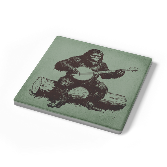 Sasquatch_Banjo_Session_Stone_Coasters__SquareStoneCoaster_Angle_Mockup.png