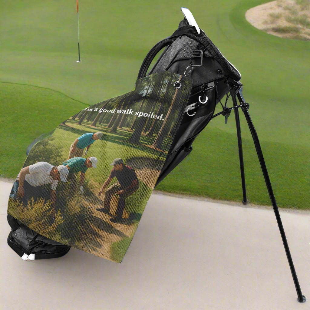 Spoiled_Walk_Golf_Towel_Lifestyle_Front_Vertical_Mockup.png