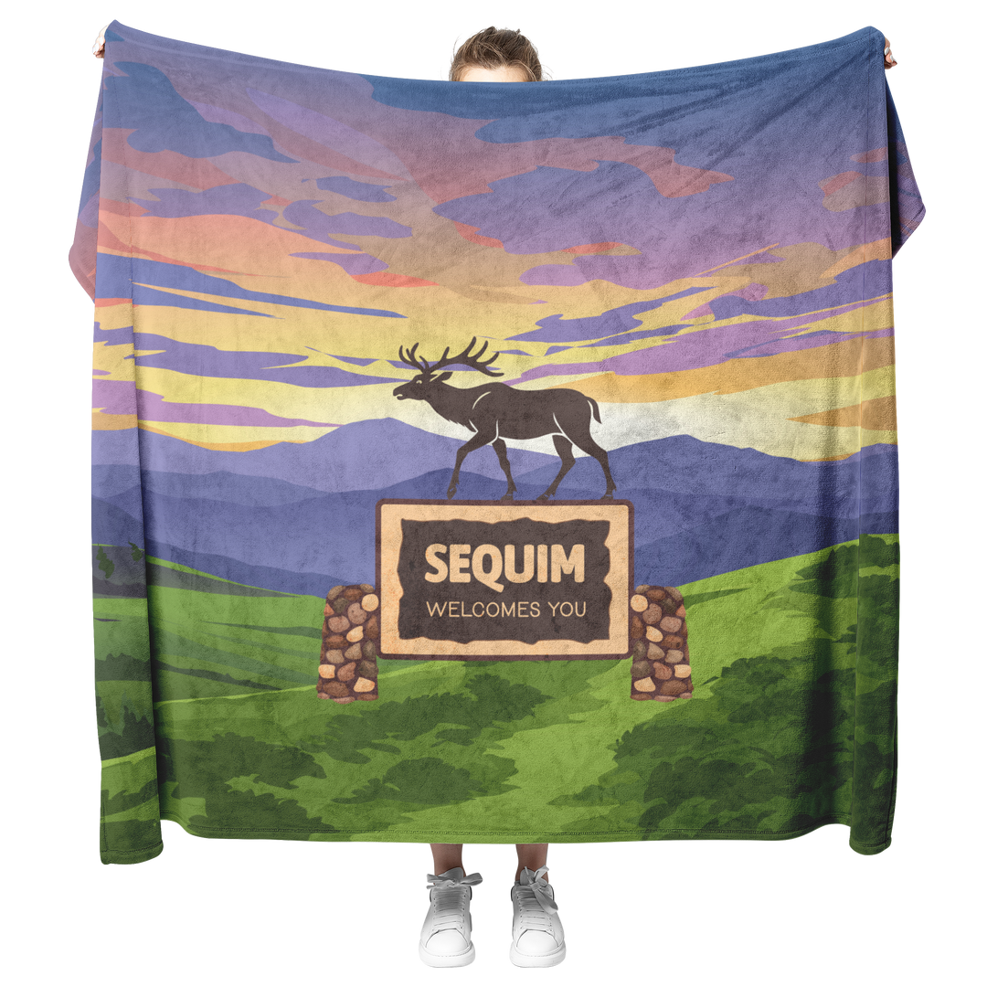 Welcome_to_Sequim_Fleece_Blanket__Lig_H_Blanket_Model_Mockup.png