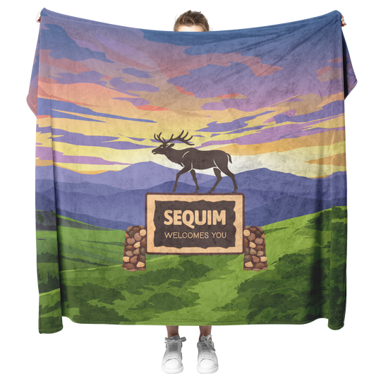 Welcome_to_Sequim_Fleece_Blanket__Lig_H_Blanket_Model_Mockup.png