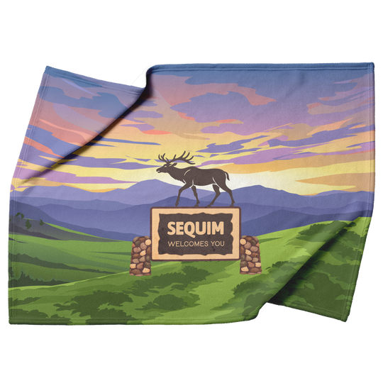 Welcome_to_Sequim_Fleece_Blanket__Lig_H_Blanket_Top_Bottom_Folds_Mockup.png