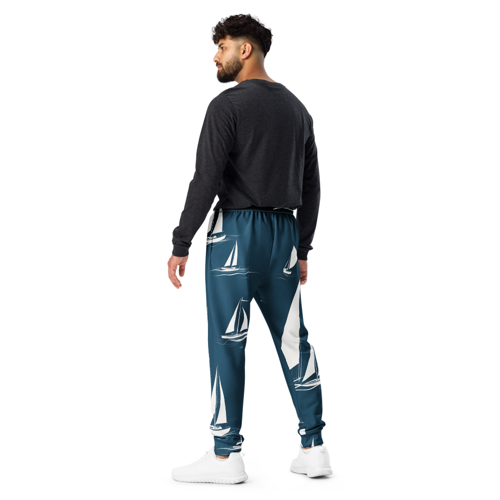 Wave Runners Joggers – Sailboat Design (Recycled Fabric)