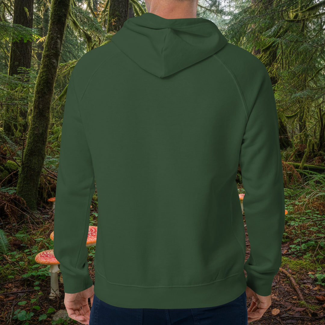 Forager Hoodie – Eco Raglan Mushroom Pullover (Organic Cotton, Brushed Lining)