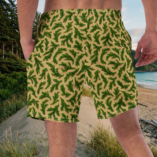 Seaweed Style Swim Trunks – Recycled Quick-Dry Board Shorts (UPF 50+, Anti-Chafe Liner)