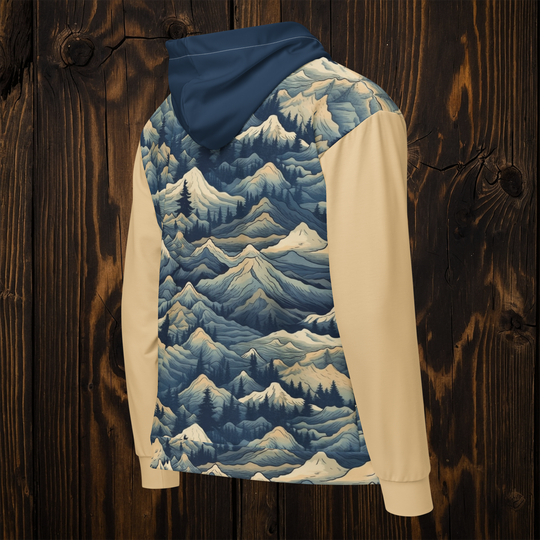 Vintage Olympic Mountains Recycled Zip Hoodie