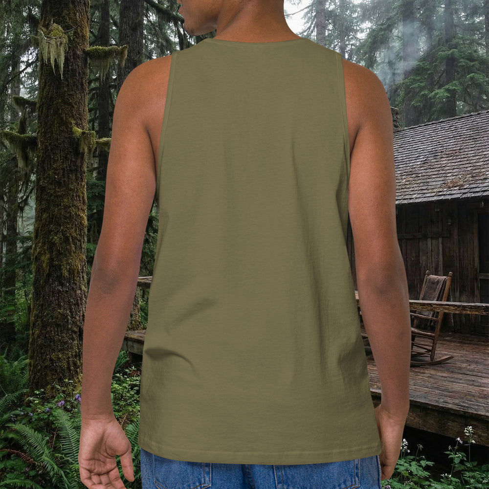 Bear Paw Print Tank – Men’s Premium Ring-Spun Cotton (Relaxed Fit)