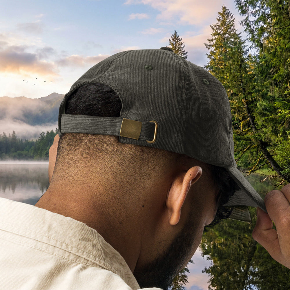 Lake Quinault Vintage Corduroy Cap – Embroidered Design