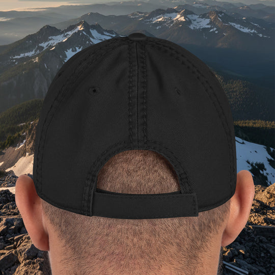 Sacred Wolf Dad Hat – Distressed Cotton Twill