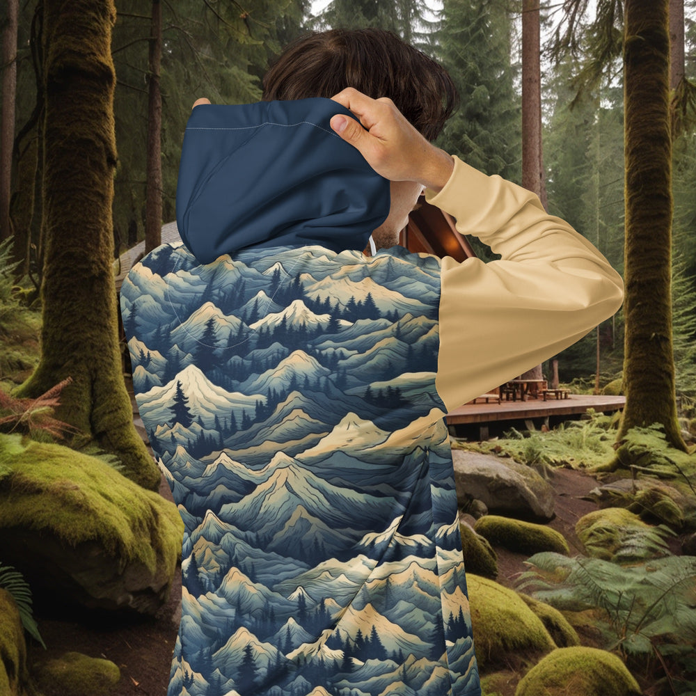 Vintage Olympic Mountains Recycled Zip Hoodie