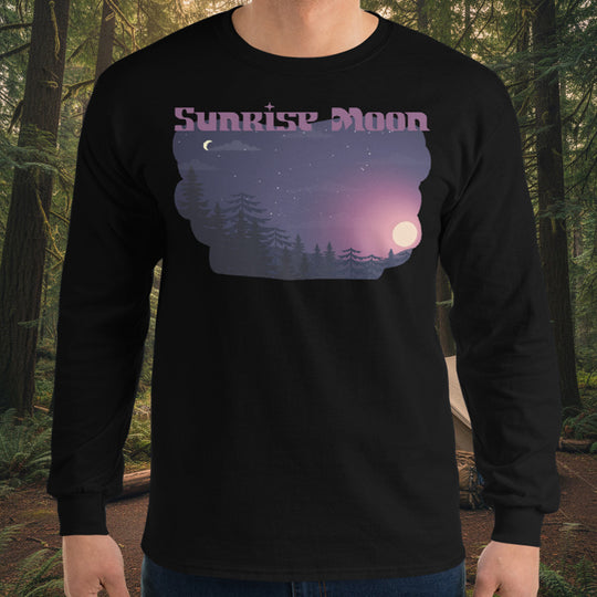 Sunrise Moon Long-Sleeve Tee – Peninsula Night Sky Cotton Shirt