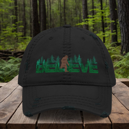 The Deep Timber Bigfoot "Believe" Distressed Cap