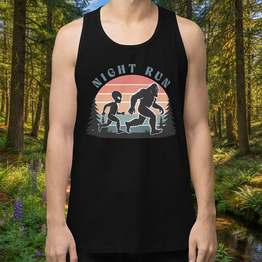 Night Run Tank – Sasquatch &amp; Alien Trail Premium Muscle Shirt
