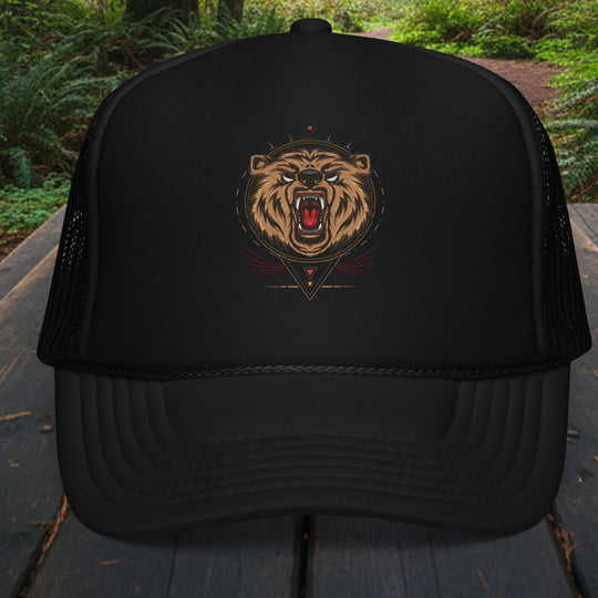Bear-ometric Foam Trucker Hat – High-Profile Snapback