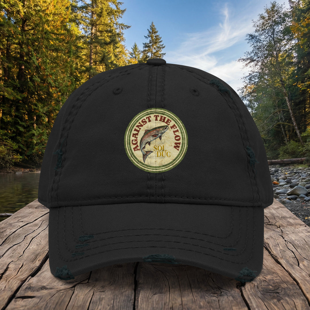 Against the Flow Sol Duc Dad Hat – Salmon Twill