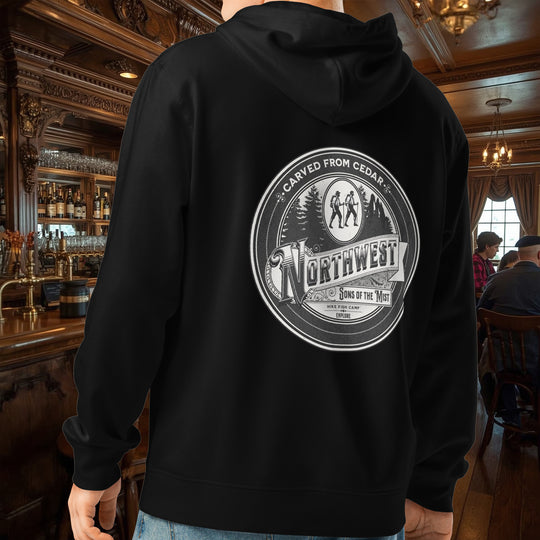 Carved from Cedar Hoodie – Hike Fish Camp Explore