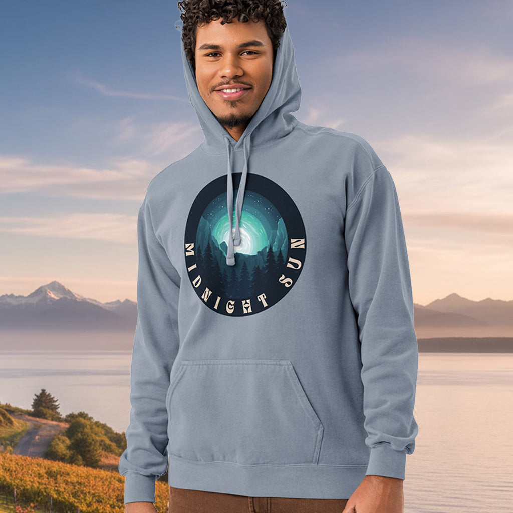 Midnight Sun Hoodie – Garment-Dyed Olympic Moonrise Pullover