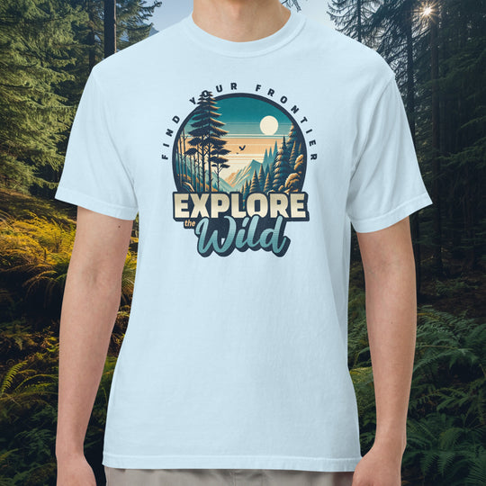 Explore the Wild T-Shirt – Mountain Scene